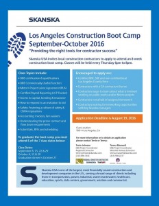Skanska Construction Boot Camp - 7 27 16